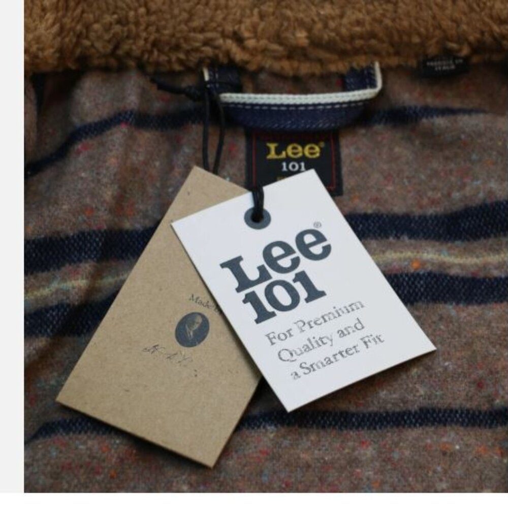 Lee 101 91B Denim Jacket Japanese Selvedge Men's XXL Made in Italy Dry Indigo - Picture 8 of 16